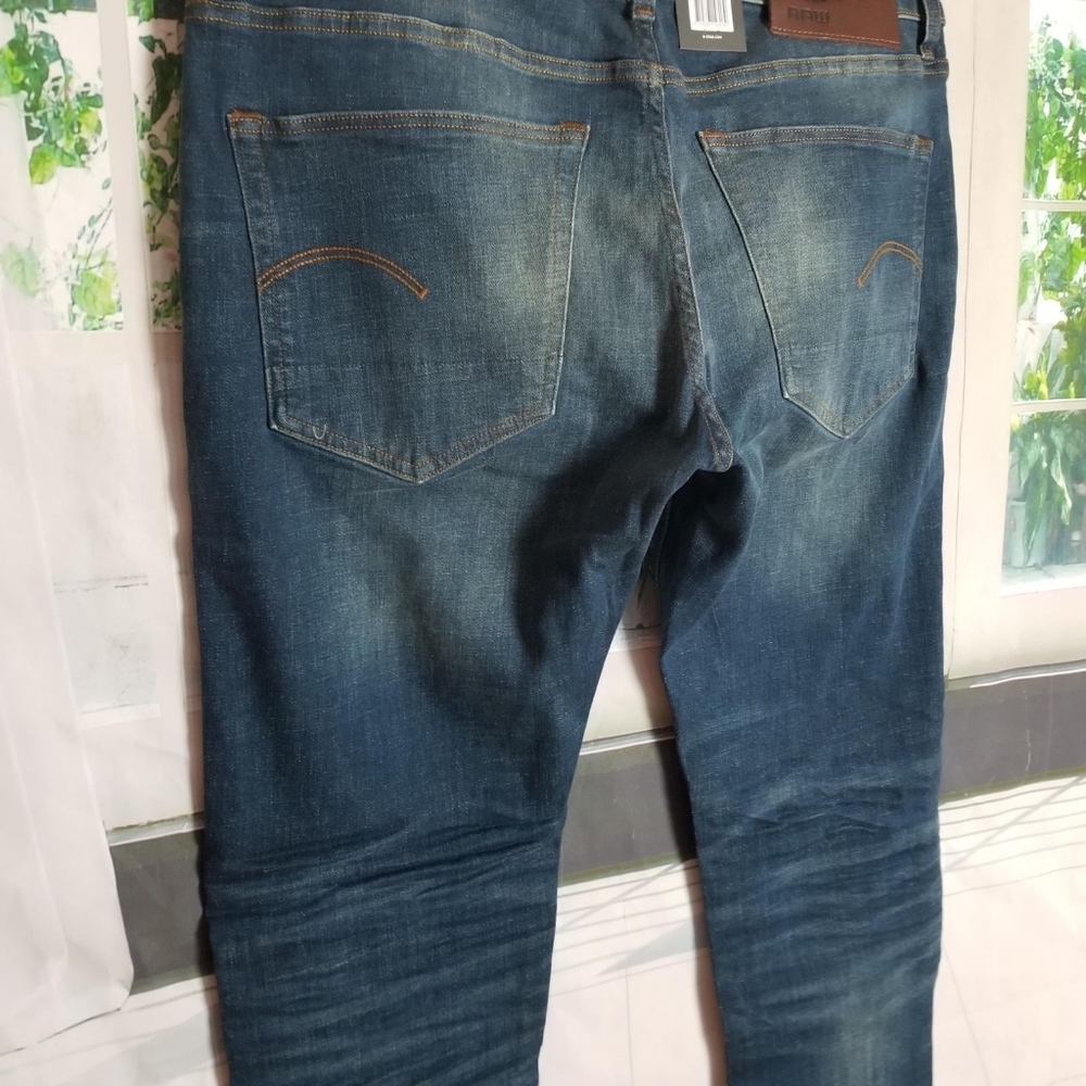 G-Star Raw 3301 Slim Straight Leg Dark Wash Jeans - Picture 6 of 7